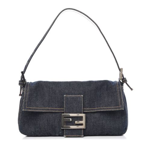 fendi flat baguette small|fendi denim baguette.